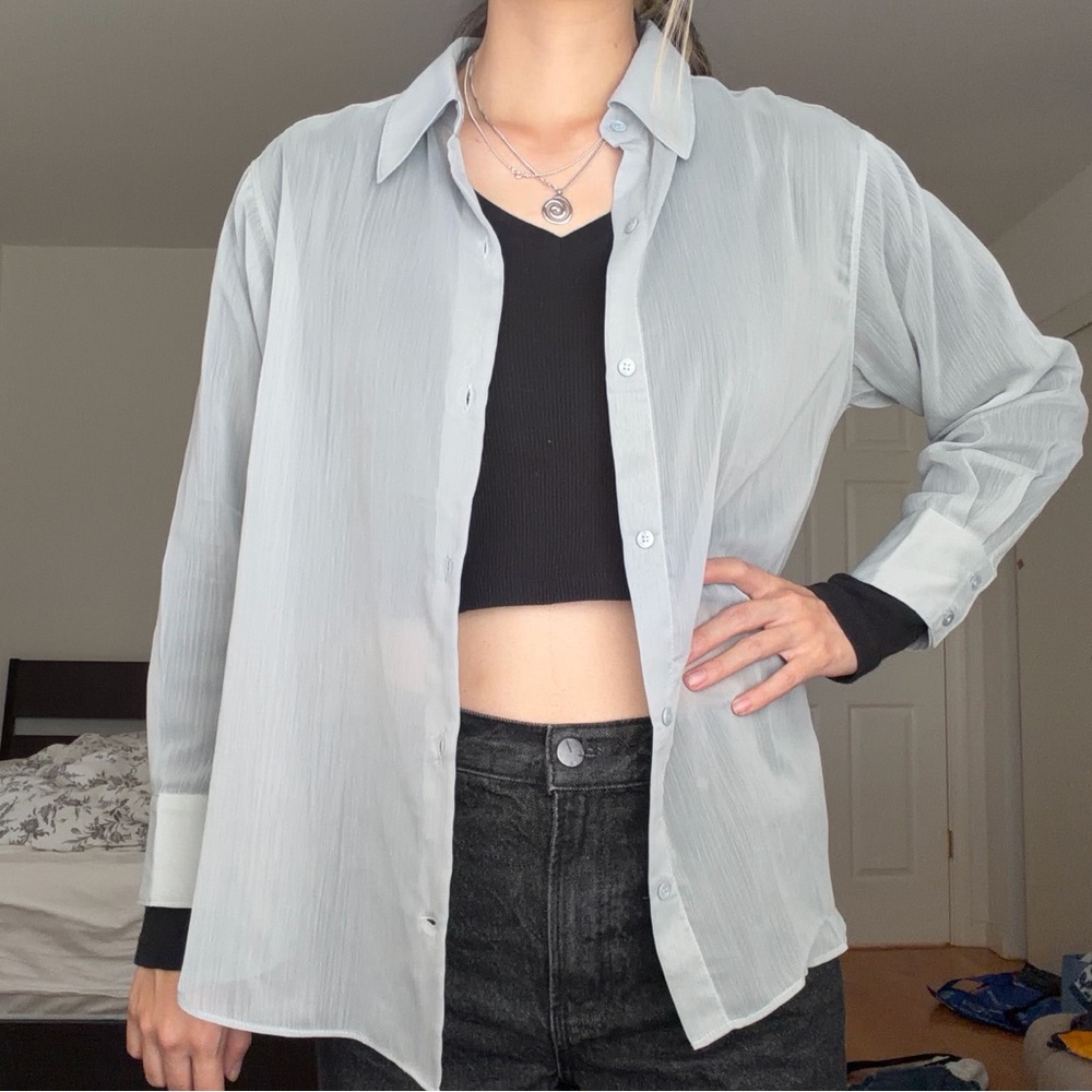 Sheer button shirt
